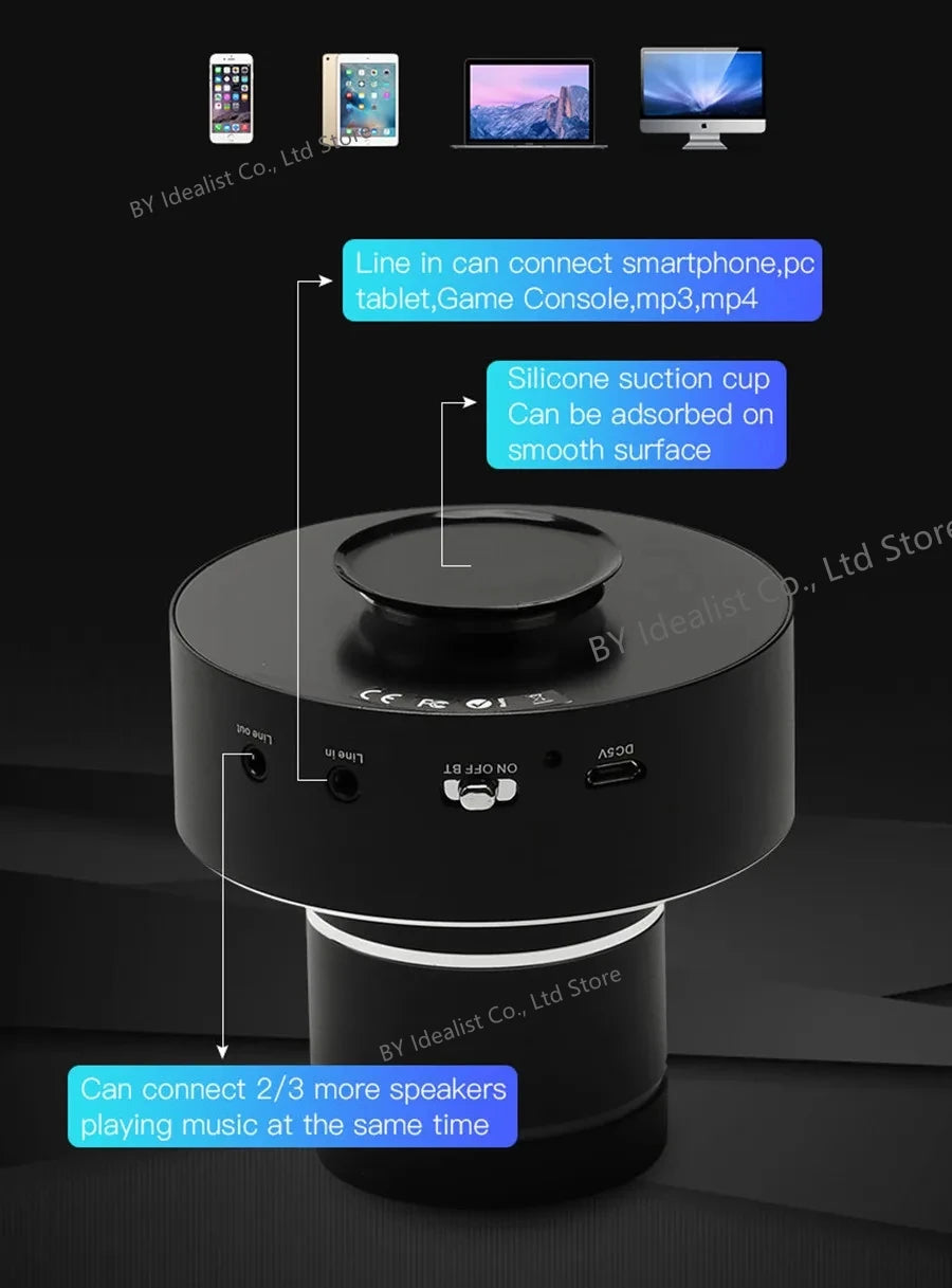 Adin 26W Vibro Wireless Bluetooth Speaker Anti-Neighbor Strong Vibration Effect Subwoofer Sound Box for Music Audio Loudspeakers