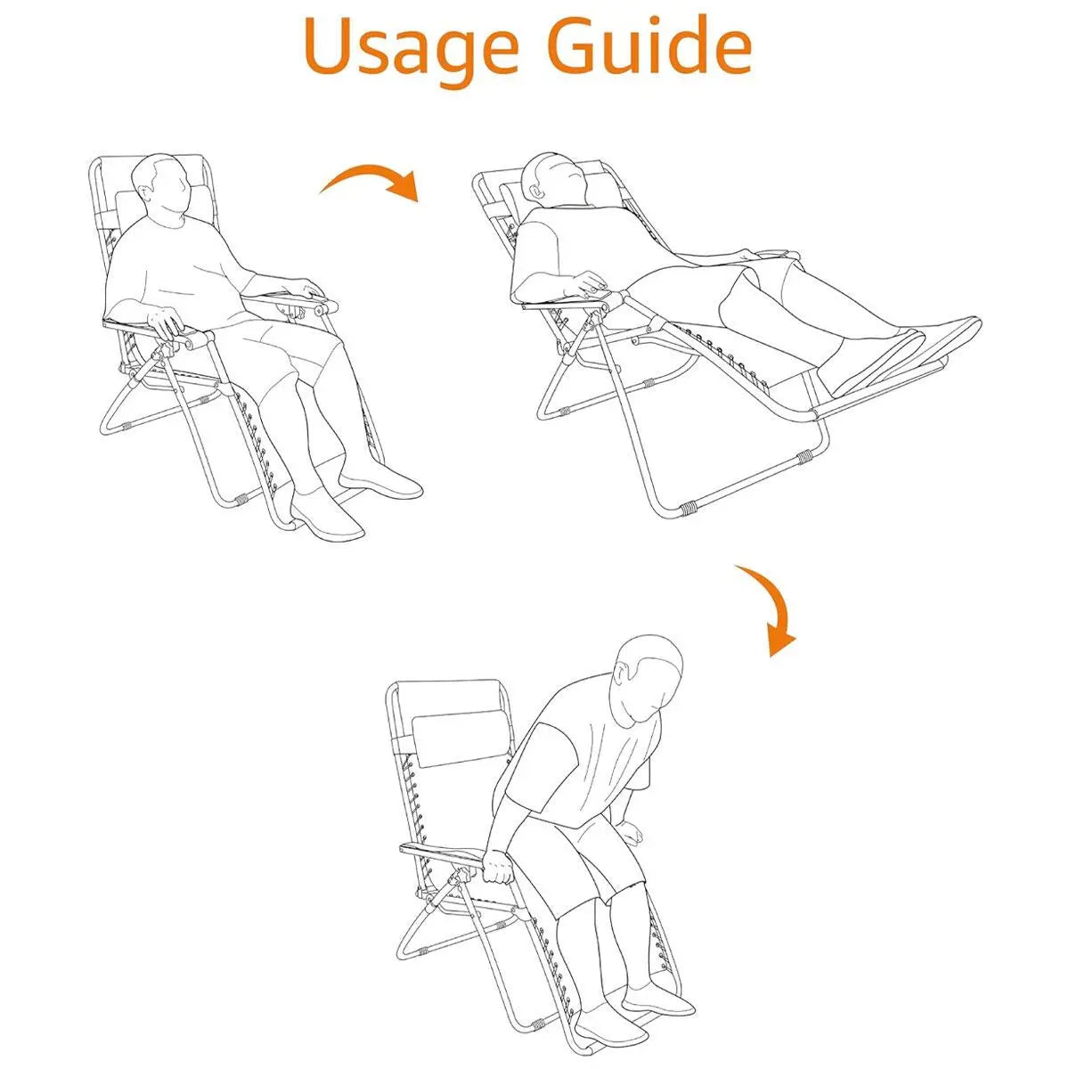 Zero Gravity Chair Reclining Sun Lounger Outdoor Garden Folding Adjustable