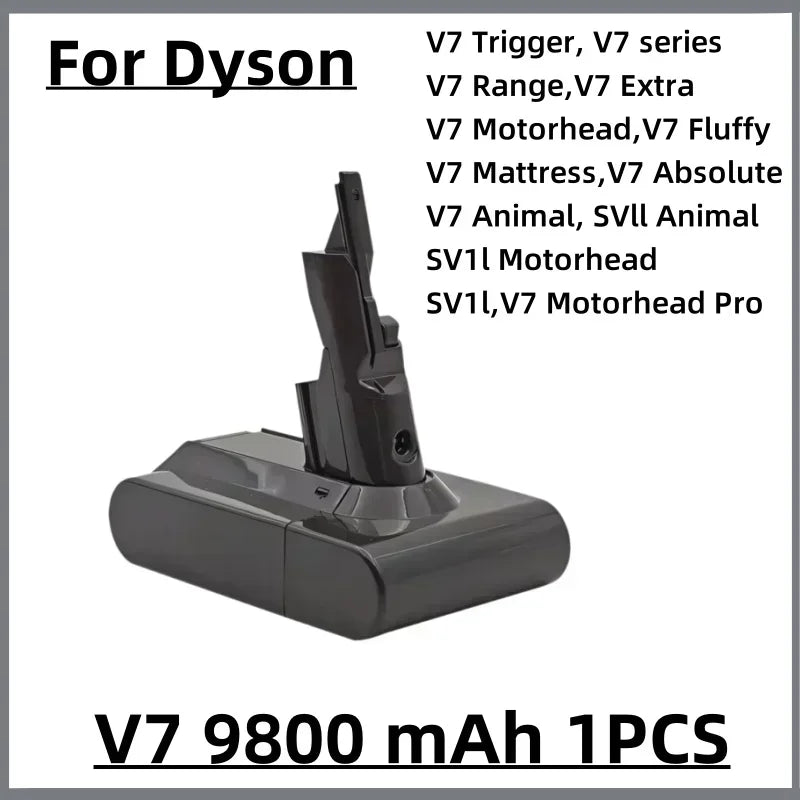 100%New Compatible with Dyson V10 V8  V11 V15 V7 Series SV07 SV09 SV10 DC62 Vacuum Cleaner rechargeable battery