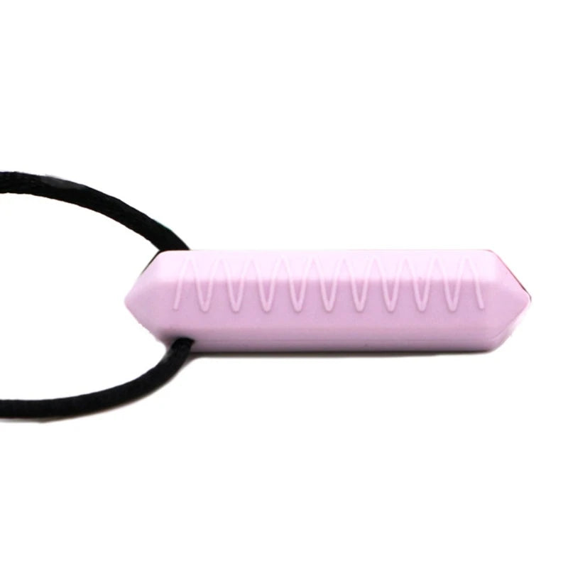 Stylish Silicone Pendant Necklace Chew Necklace Sensory Toy Provides Orals Stimulation Relieves Discomfort for All Age