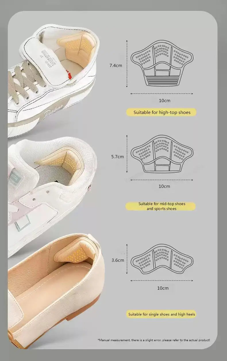 Heel Stickers Heel Protectors Sneaker Shrinking Size Insoles Anti-wear Feet Shoe Pads Adjust Size High Heel Cushion Inserts