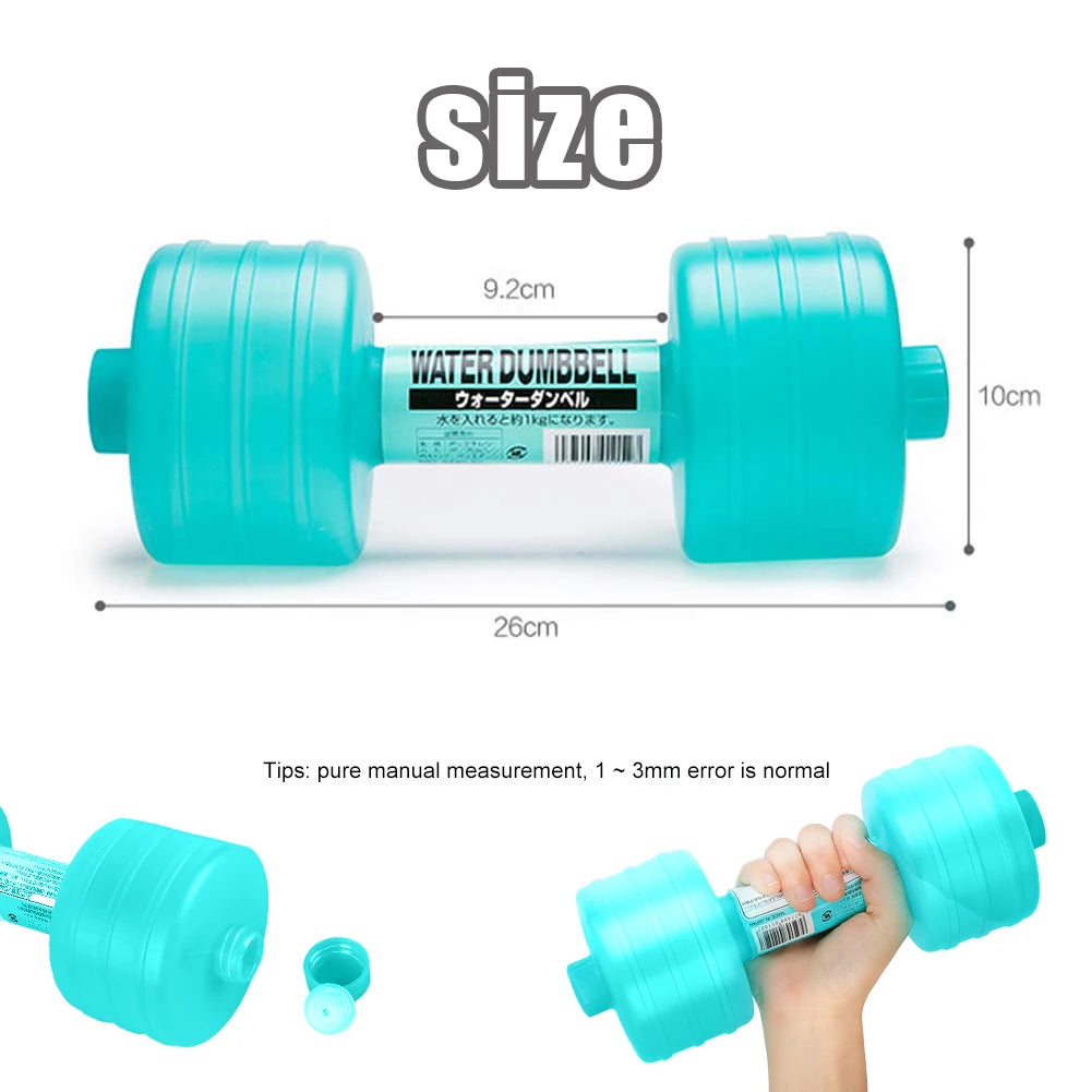 Water-filled Dumbbells Portable Dumbbell Sports Water Bottle for Arm Strength Training Home Gym Fitness
