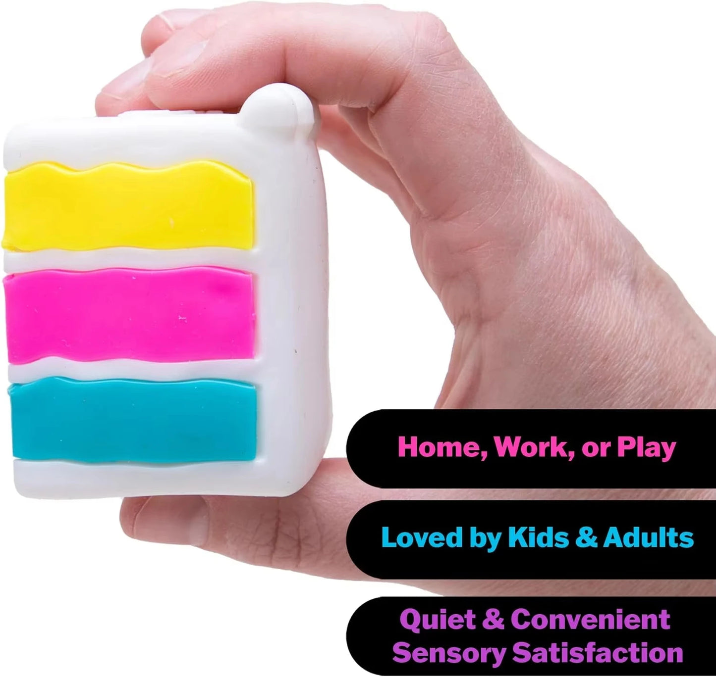 1-5PCS Schylling Needoh Nice Cake Sensory Fidget Cube Stress Relief Anxiety Sensory Tool for Focus ADHD & Calming Office Desk