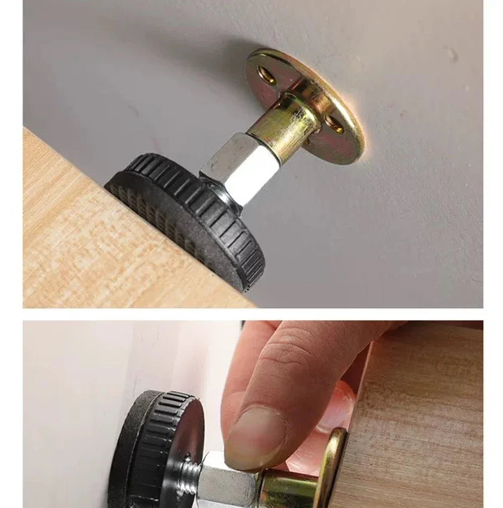 Shock Mount Tools Adjustable Threaded Bed Shock Hardware Furniture Cabinet Stabilizers Headboard Stoppers Self-Adhesive Fixed