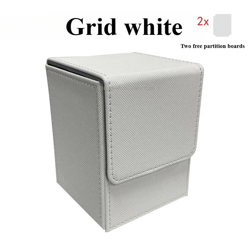 Trading Card Storage Box for 100+Single Sleeved Cards with 2 Dividers Commander Deck Box Compatible with Mtg Card Case