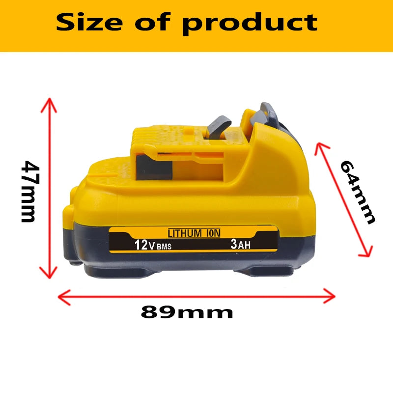 For DEWALT DW089LG 12V Laser Level battery .for Dewalt 12V battery DCB120 DCB124 DCD701F2 Power Tools/Laser Level