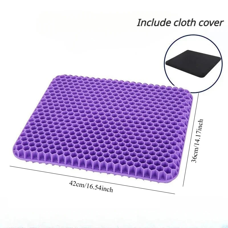 Gel Seat Cushion Double Thick Egg Gel Summer Cushion for Pressure Relief Breathable Chair Pad Car Seat Office Chair Soft Cushion