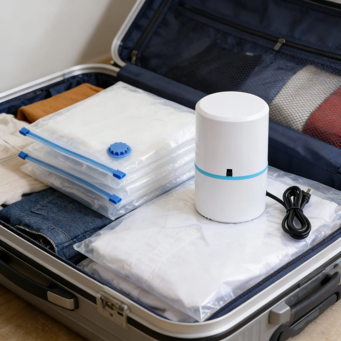 Vacuum storage bag space saving bag for clothes, mattresses, blankets, duvets, pillows, quilts, travel, moving