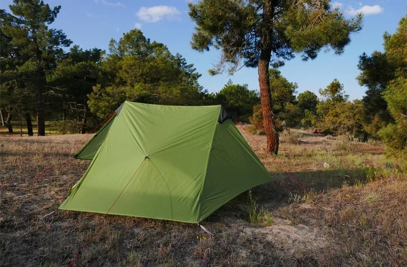 2024 New Version FLAME'S CREED LanShan 2 Person Oudoor Ultralight Camping Tent 3 Season Professional 15D Silnylon Rodless Tent