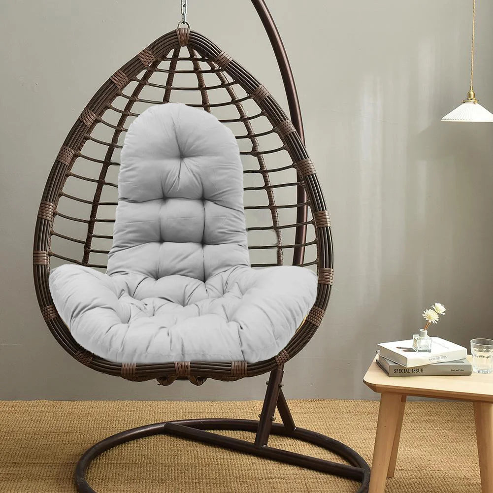 Voltsify Hanging Egg Chair Thick Cushion Swing Chair Pad, Light Grey