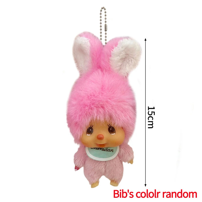 Monchhichi Plush Keychain Kawaii Monchichi Pendant Backpack Charms Cartoon Monchich Keyring Party Favor Gifts 키티 몬치치 モンチッチ