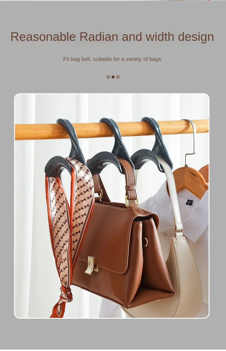 5pcs bag hanger hook Handbag hat scarf storage rack wardrobe backpack hook Handbag Holder Storage Rack Organization