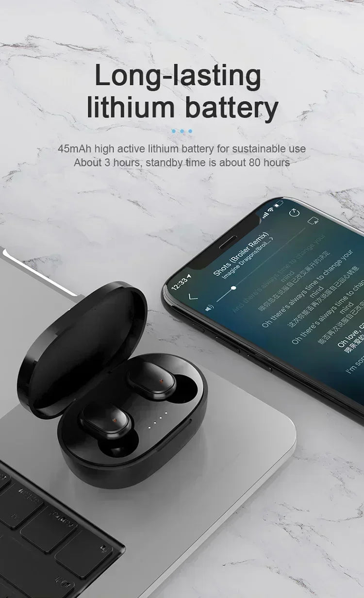 NEW A6S TWS Wireless Bluetooth Earphones sport Earbuds Fone Bluetooth Headset With Mic For Xiaomi Samsung Huawei smartphone