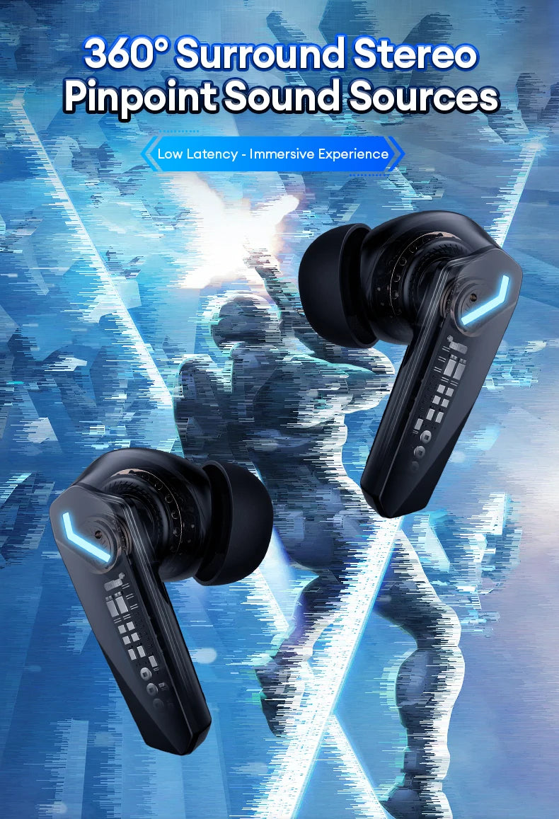 Lenovo GM2 Pro Bluetooth 5.3 Earphones Sports Headset Wireless In-Ear Gaming Low Latency Dual Mode Music Headphones New