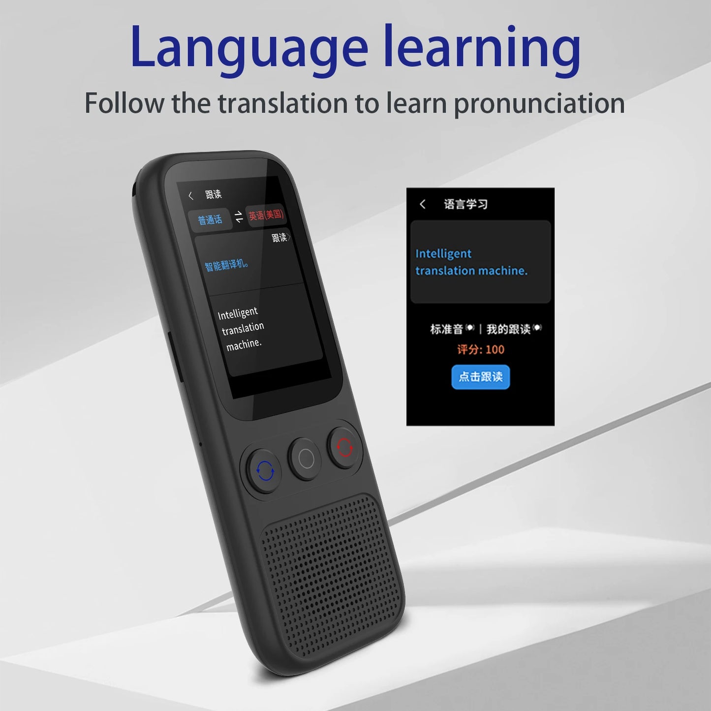 S80 Language AI Translator Device with 138 Languages Voice Translating 17 Offline Translation Simultaneous Interpretation