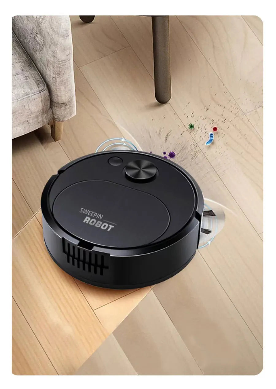 Smart USB Sweeping Robot Vacuum Cleaner 3-in-1 Wireless Mopping 1800Pa Powerful Cleaning for Home Office Floors