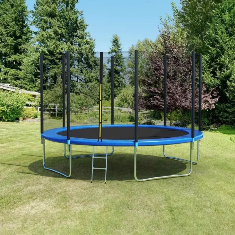Outdoor Large Folding Trampoline with Safety Net Adult Coil Spring Bed Commercial Children Trampoline