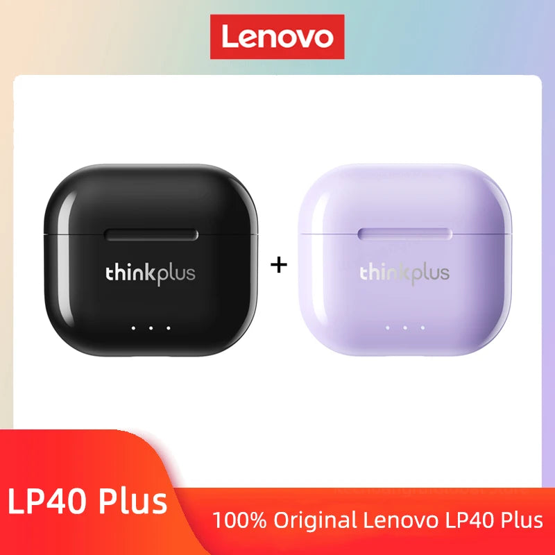 Lenovo LP40 II Earphones Original LP40 plus TWS Wireless Bluetooth 5.3 Headphones Sport Noise Reduction Touch Control Earbudss
