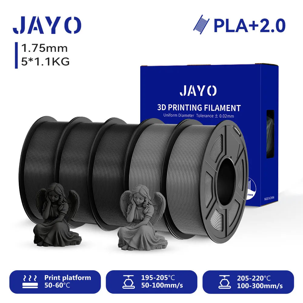 JAYO 3D PETG/PLA/PLA PLUS Printer Filament 1.75mm 5.5KG 100% No Bubble non-toxic 3D Printing Materials for 3D Printer&3D Pen