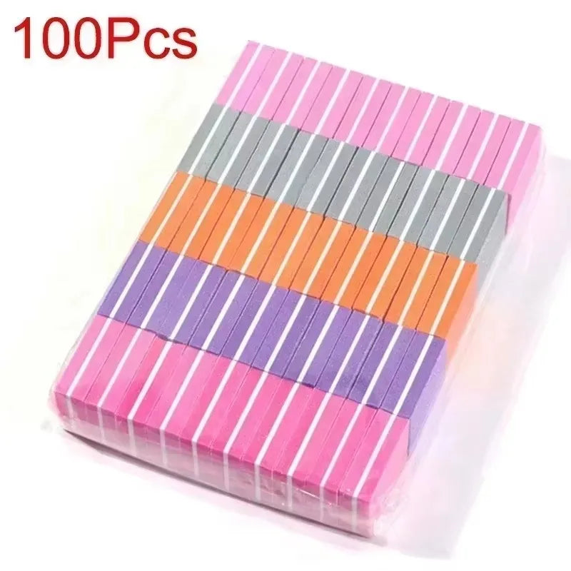 10-100psc Mini Buffing Sanding Files Block Pedicure Care Nail Art Buffer Polish Manicure Pedicure Nail File Tools Nail Charm new