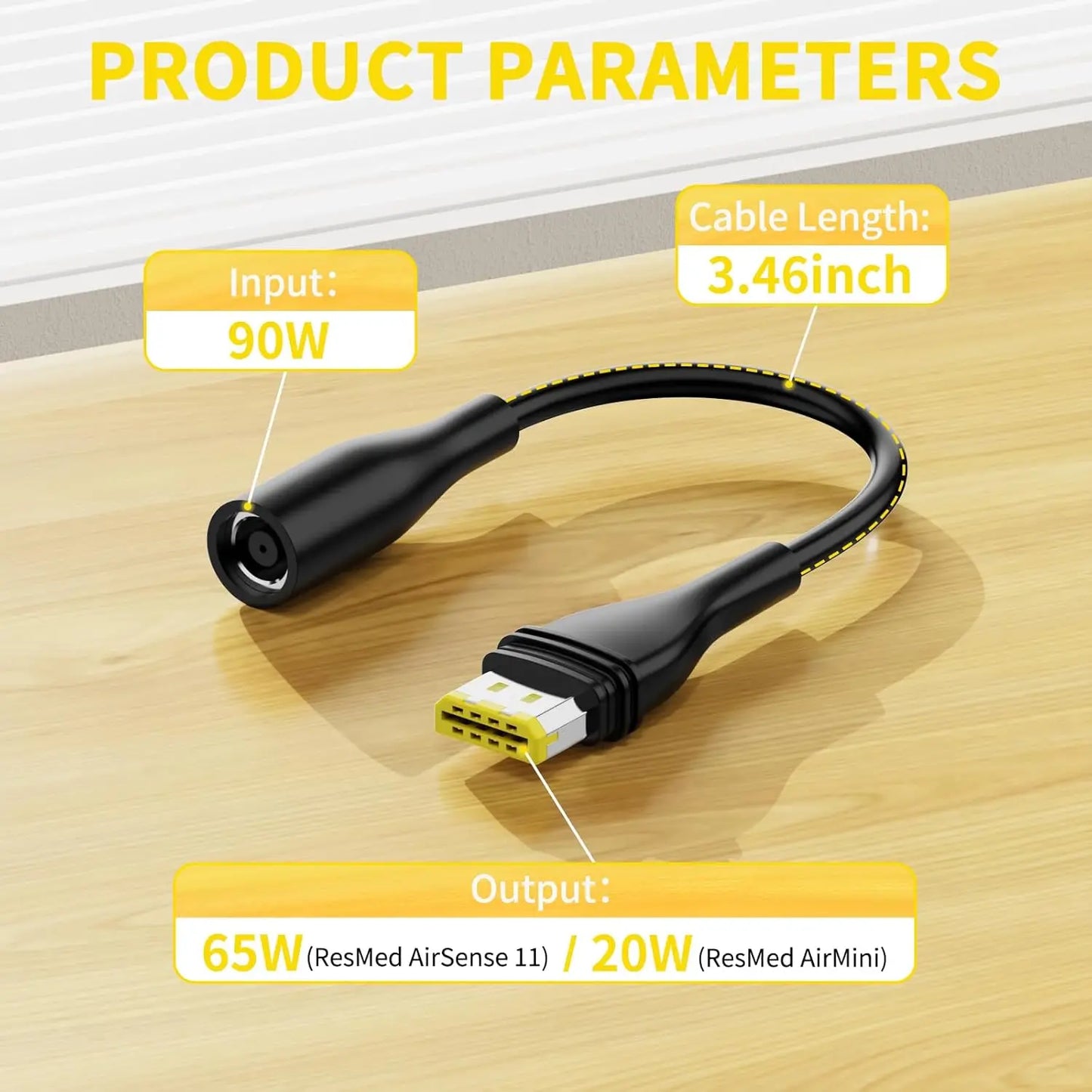 For Resmed AirSense 10/11 DC Converter, DC Adapter 12V-24V Car Charger for Airsense 11/10 Power Supplies 65W ResMed AirSense