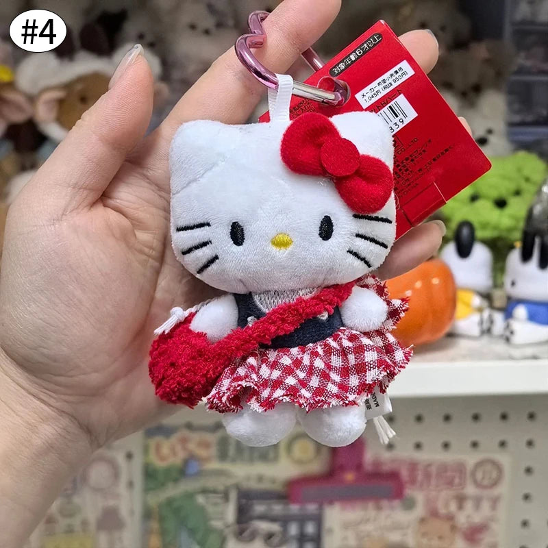 Kawaii Hello Kitty Keychain Cute Cartoon Bag Pendant Plush Doll Charms Car Key Ring Backpack Accessories Women Girl Gifts