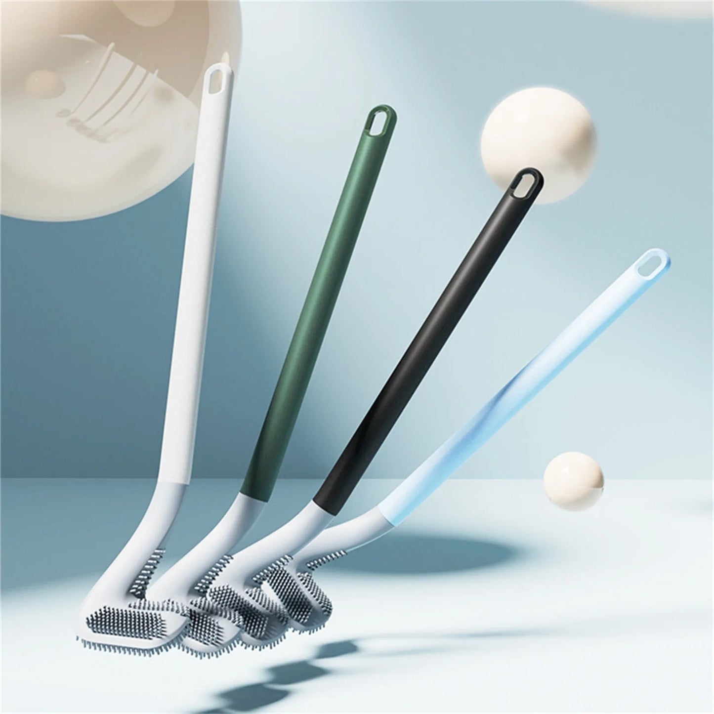 Golf brush head toilet brush no dead corners household toilet long handle squatting toilet cleaning brush Bathroom Tool