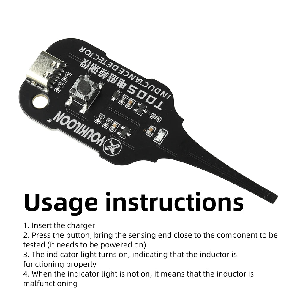 Type-C Inductance Tester Electromagnetic Non-Contact Fault Detection for Phones PCB Motherboard Repair Diagnostics Tool