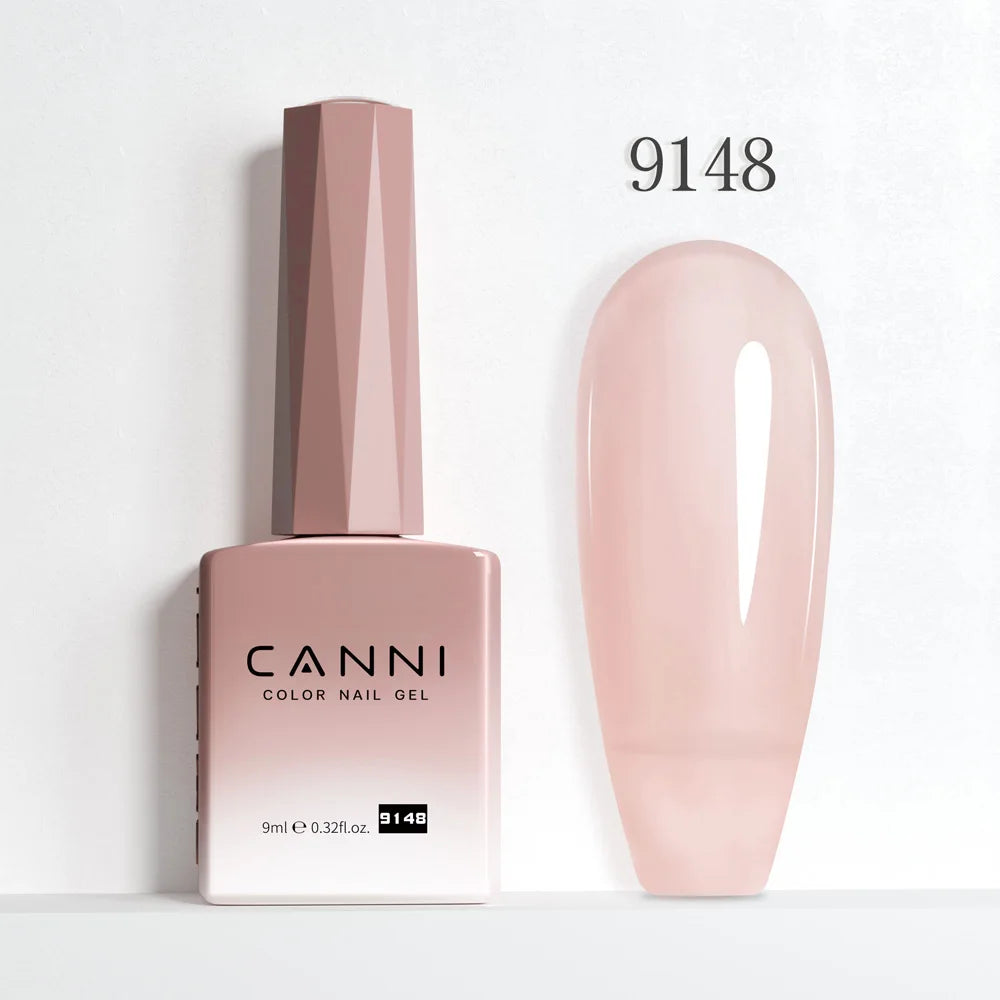 Canni Nail Gel Polish Jelly Nude Color HEMA FREE TPO FREE 9ml Transparent Semi Permanent Natural Nude French Nail Gel Lacquer