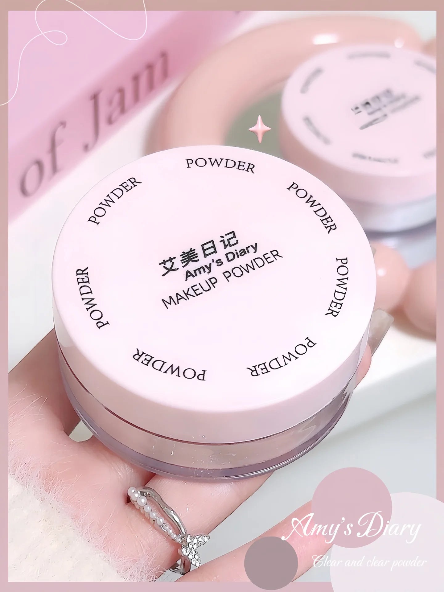 Air Setting Loose Powder Transparent White Long Lasting Matte Finish Makeup Oil Control Coverage Face Powder Cosmetics With Puff