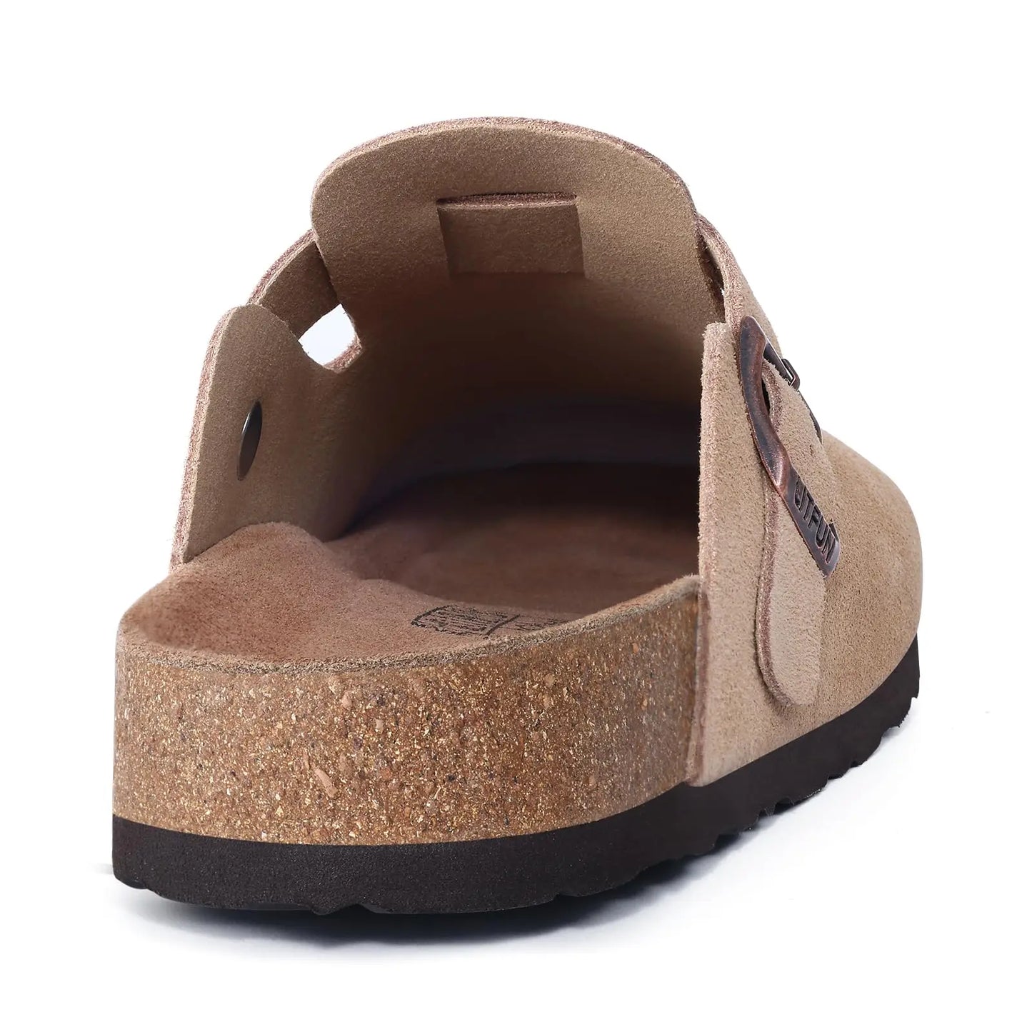 Asgard Women's Genuine Leather Clogs Soft Cork Footbed Cow Suede Mules With Adjustable Strap Fashion Comfort Slip on Slippers