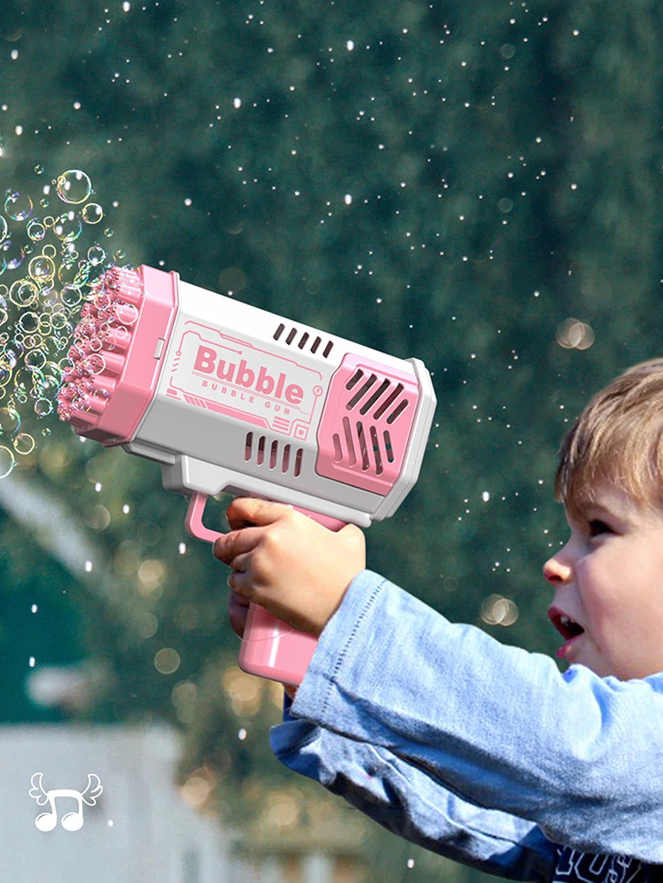 40 hole handheld fully automatic space light bubble machine electric children's toys without battery without  bubble water
