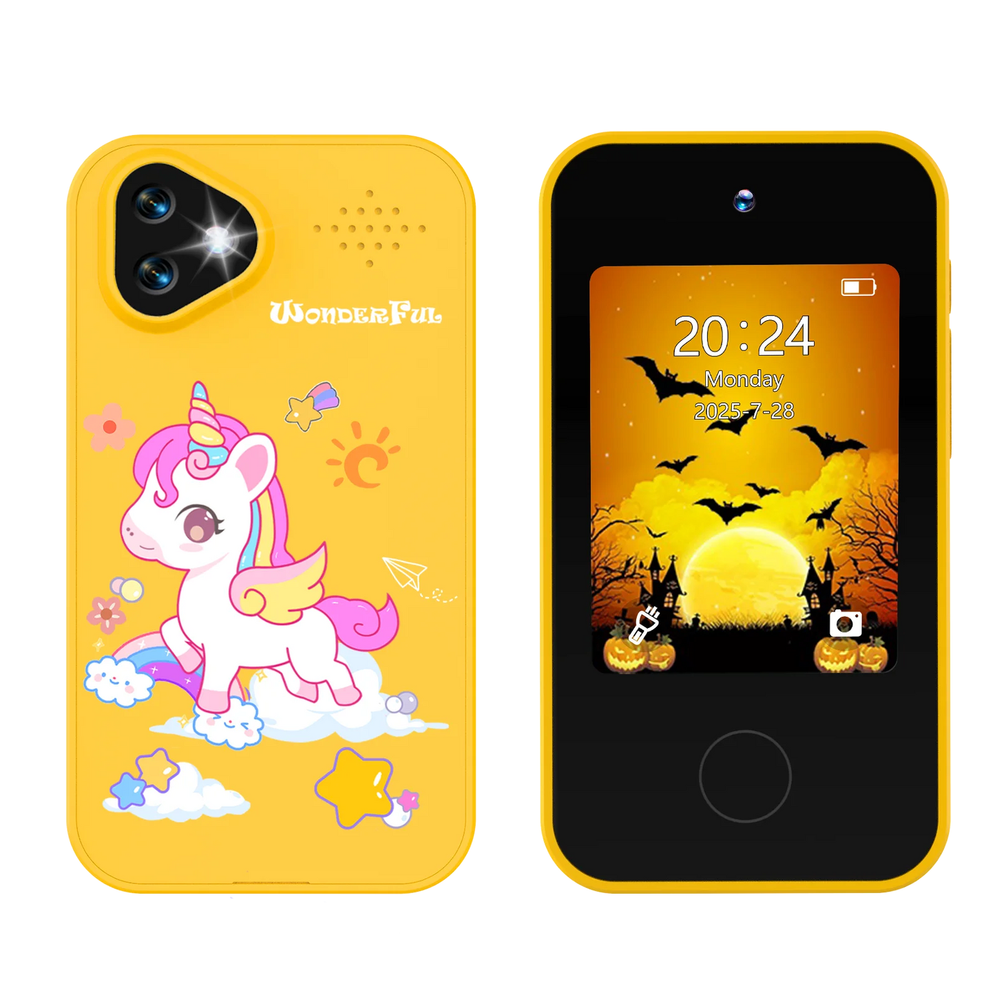 Kids Smart Phone Toy with Dual Camera Educational Games Music Player Safe Mode Best Birthday Gift HD 1080P Kids Camera Toys