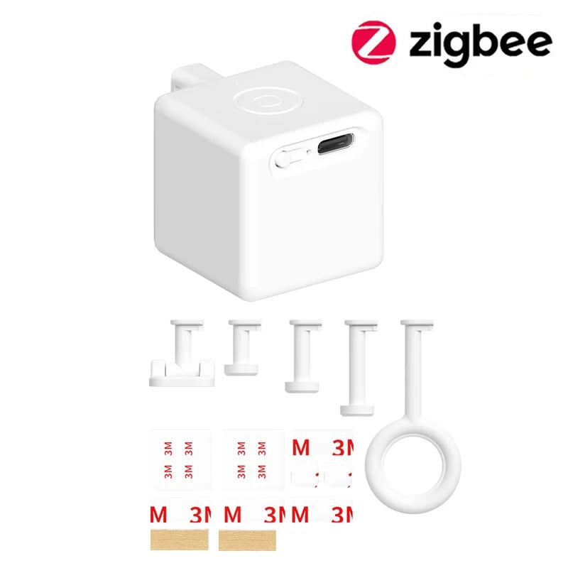 Tuya Zigbee Smart Touch Fingerbot Plus Type-C Rechargeable Robot Button Pusher Arm Switch Works With Alexa Google Home Alice
