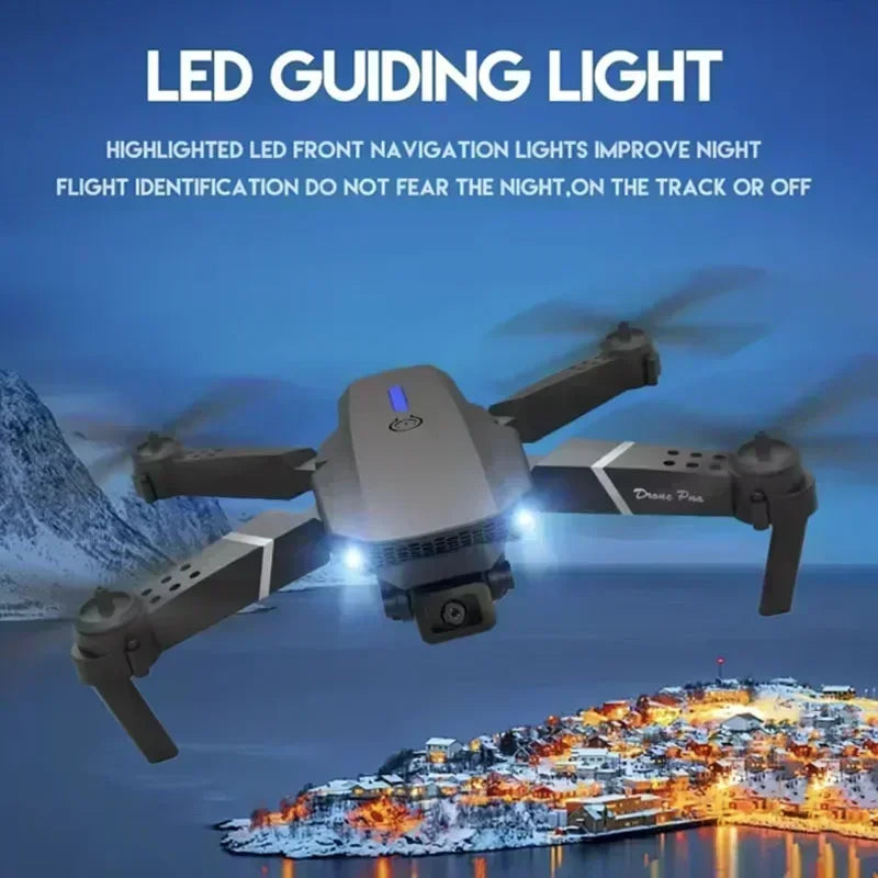 E88 Pro WIFI FPV Drone Wide Angle HD 4K 1080P Camera Height Hold RC Foldable Quadcopter Dron Helicopter Toy Christmas Boy's Gift