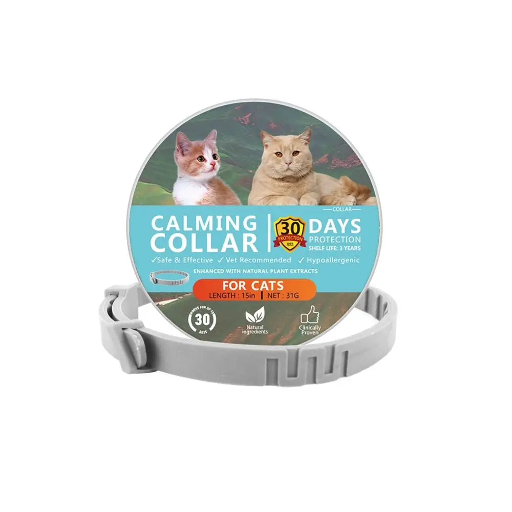 38cm/63.5cm Pet Calming Collar Necklace Anxiety Stress Reduction Pacify Soothing Adjustable Waterproof TPR Cats Dogs Supplies