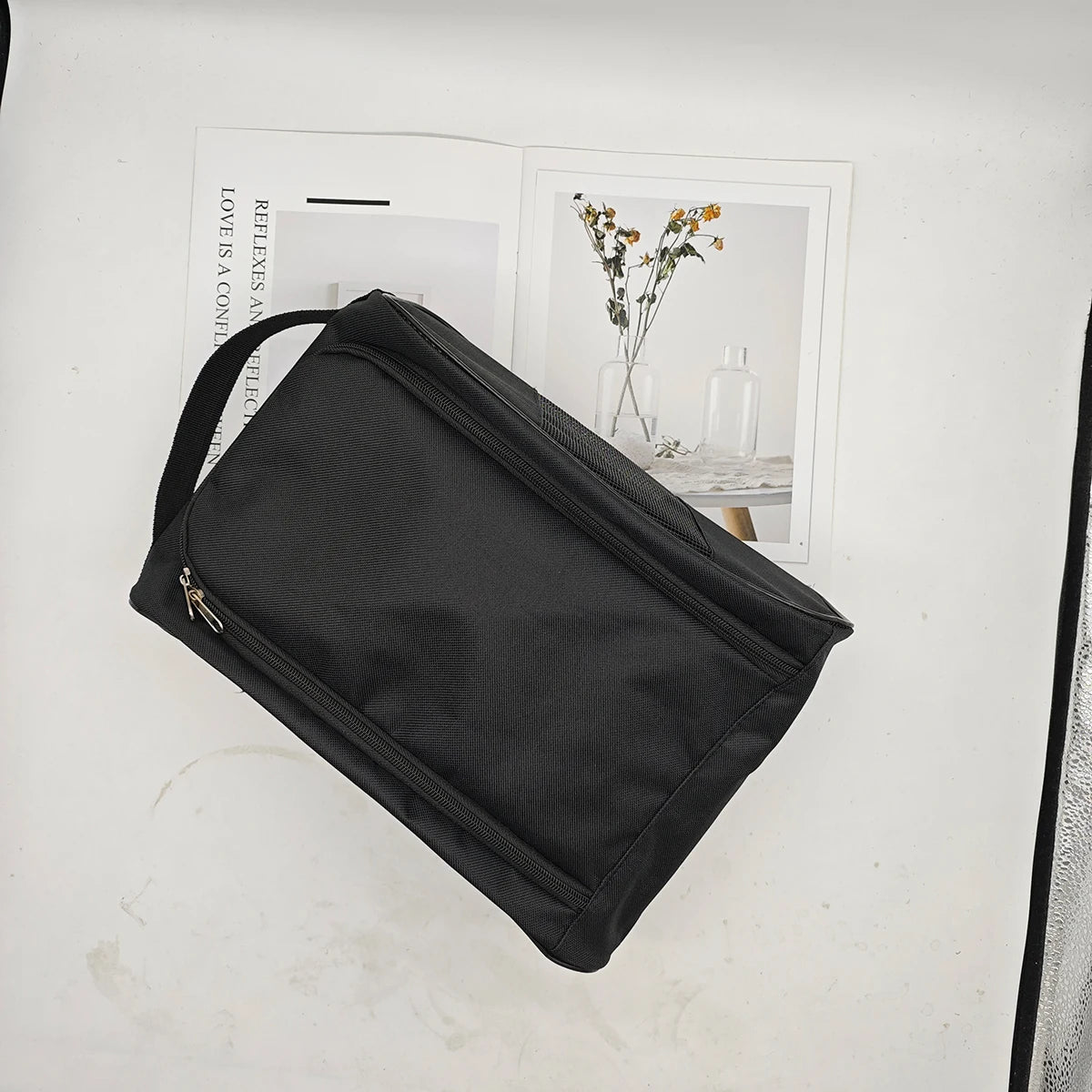 Portable Golf Shoe Bag Oxford Cloth Shoe Carrier Bags Breathable Lightweight Golf Handbag Dustproof Football Tennis Shoe Bag