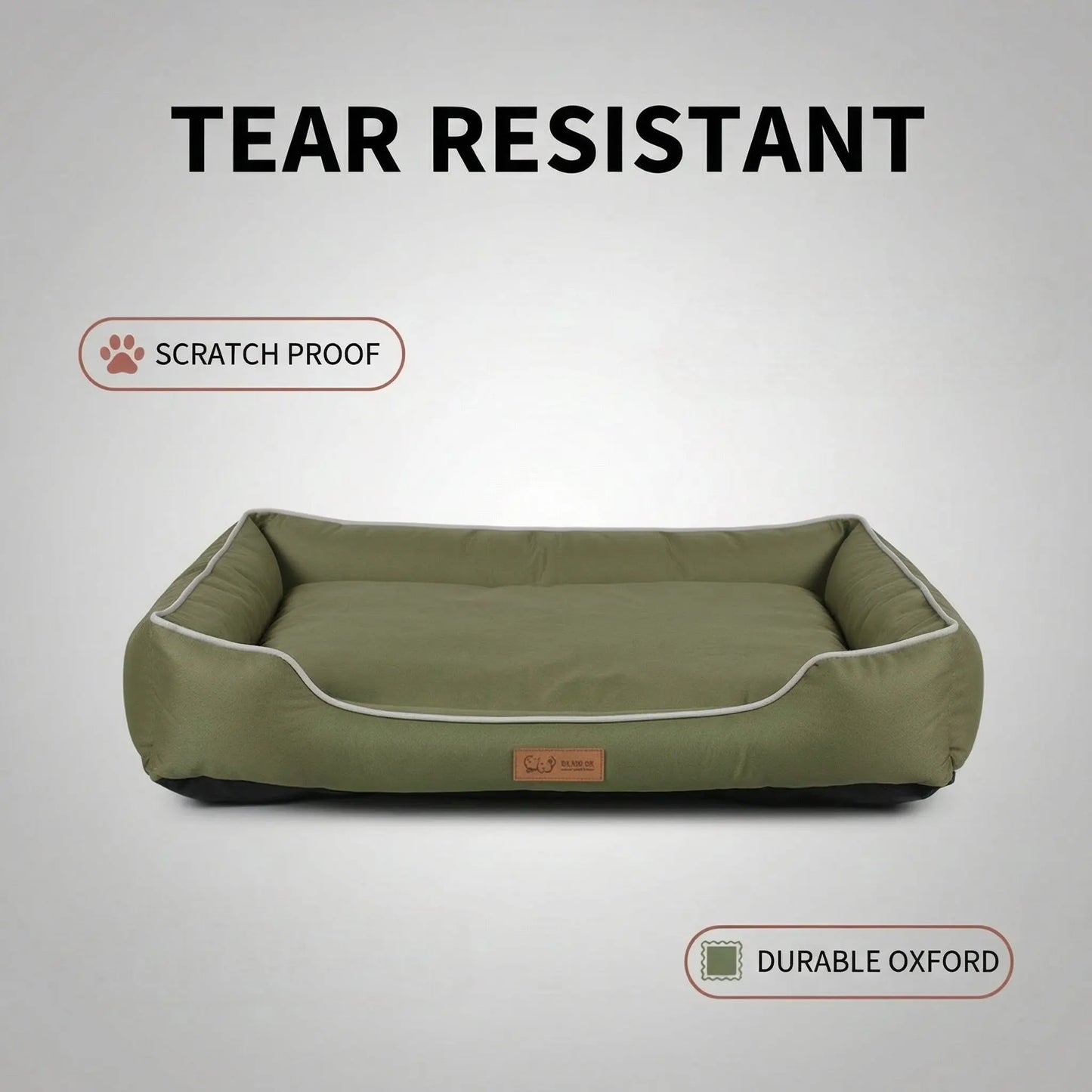 Waterproof Dog Bed Oxford Fabric Square Pet Cat Bed Mat Breathable Crate Pad for All Seasons Wholesale Scratch Resistance Supply