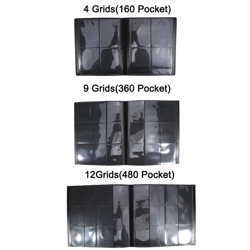 1Pc Card Binder 160/360/480 Trading Card Holder Book PP Cover Binder For Cards Durable Side Loading Card Book With Gaming Cards