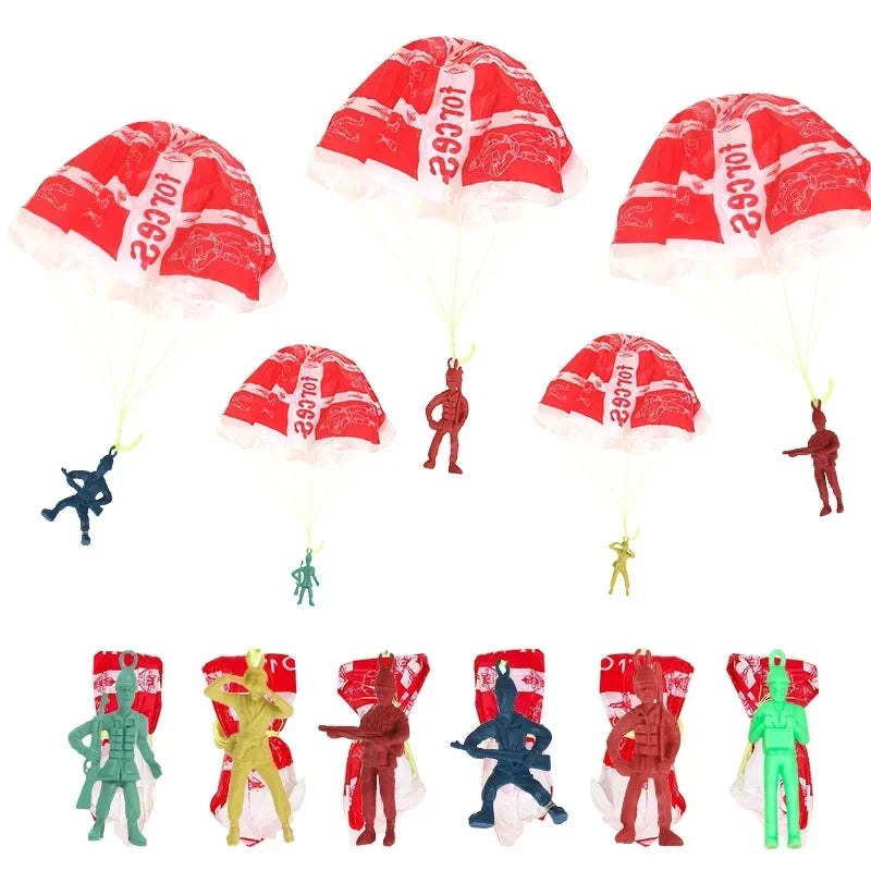 15Pcs Funny Mini Hand Throwing Soldiers Parachute Outdoor Flying Toys for Kids Birthday Party Favors Goodie Bag Pinata Fillers