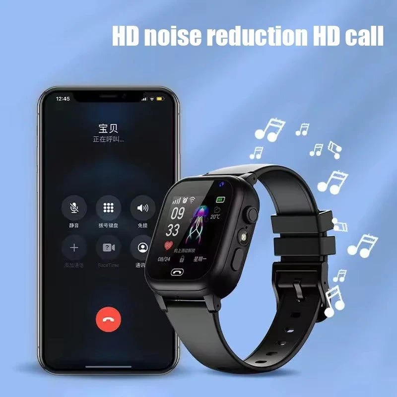 Lenovo Kids 4G Smart Watch WIFI SOS GPS Location Video Call Sim Card  Camera With Light Touch-screen Waterproof Watch For Kids