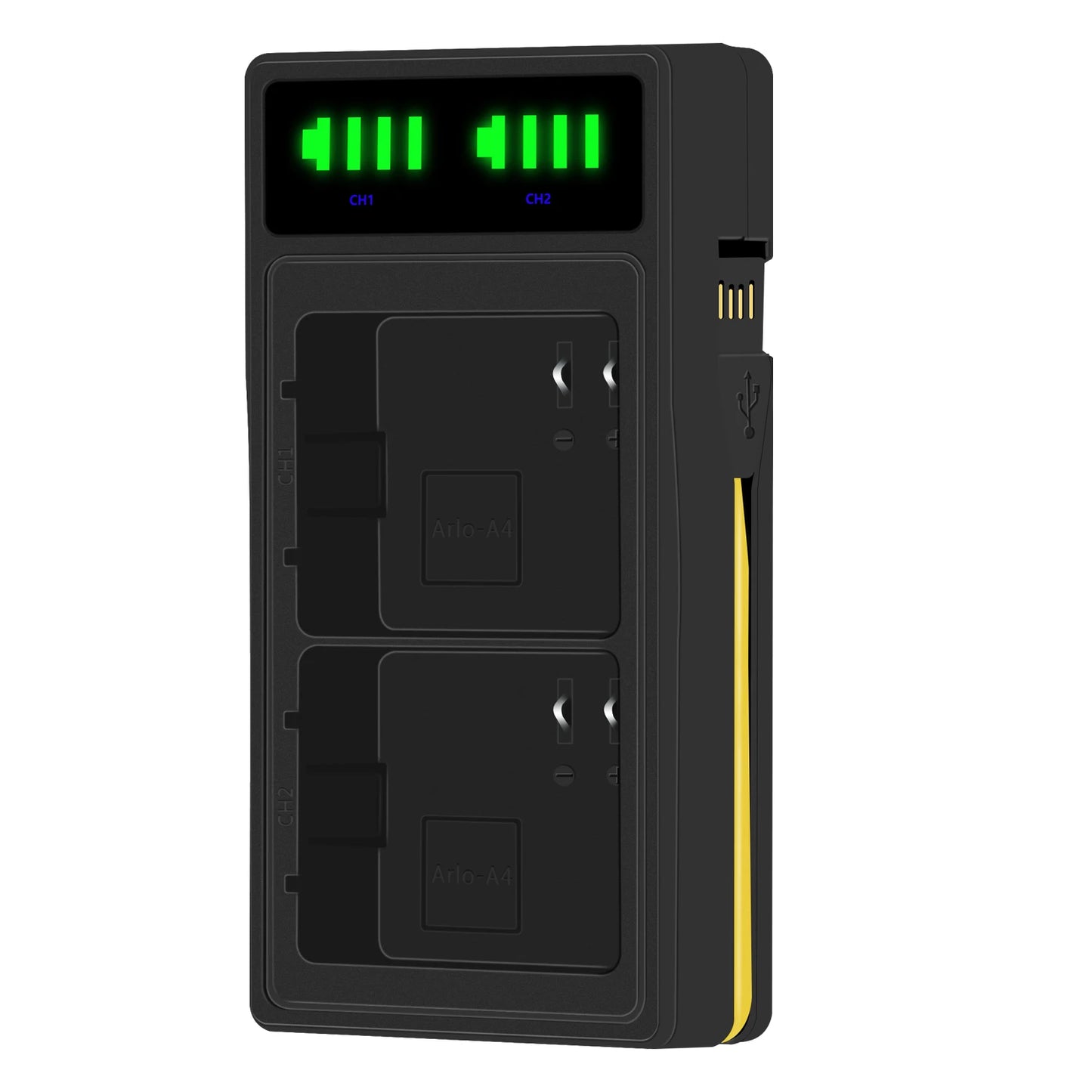 Fast LED Dual Battery Charger for Arlo Ultra/Ultra 2 and Arlo Pro 3 Pro 4 Camera Rechargeable Battery