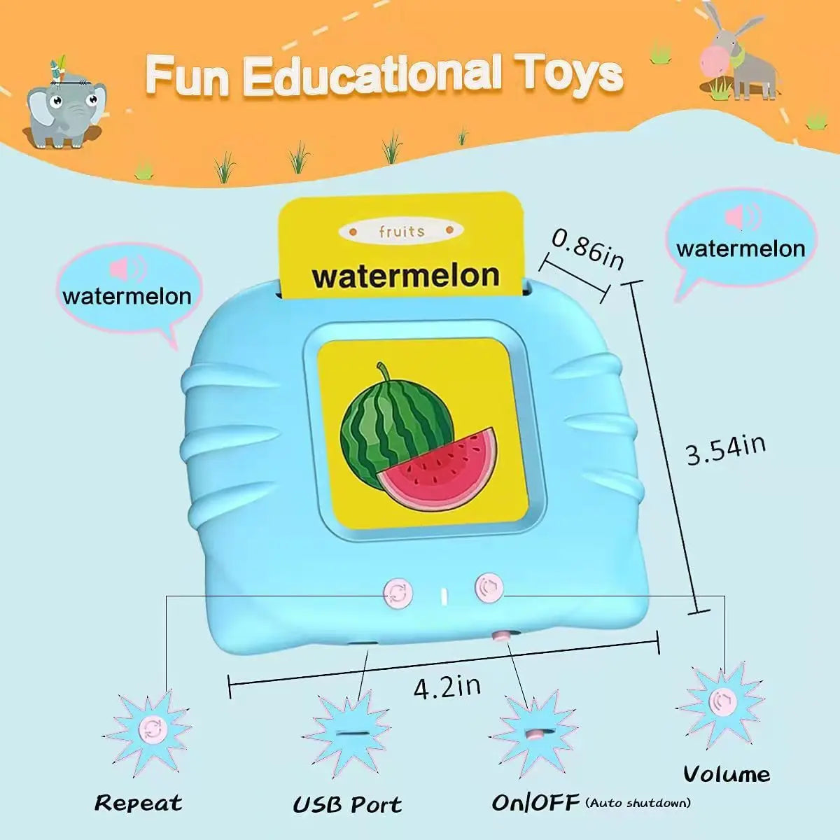 Alphabet Talking Flash Cards Educational Learning Interactive Memory Card Machine French Russian Italian Speech Toys For Kids