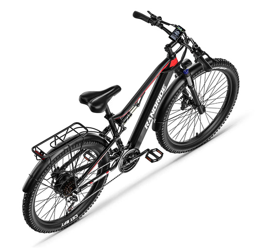 RANDRIDE Electric Bike YG90 48V 17Ah Battery 1000W Motor 27.5" Mountain Bicycle Full Suspension With Hydraulic Brake 21 Speeds