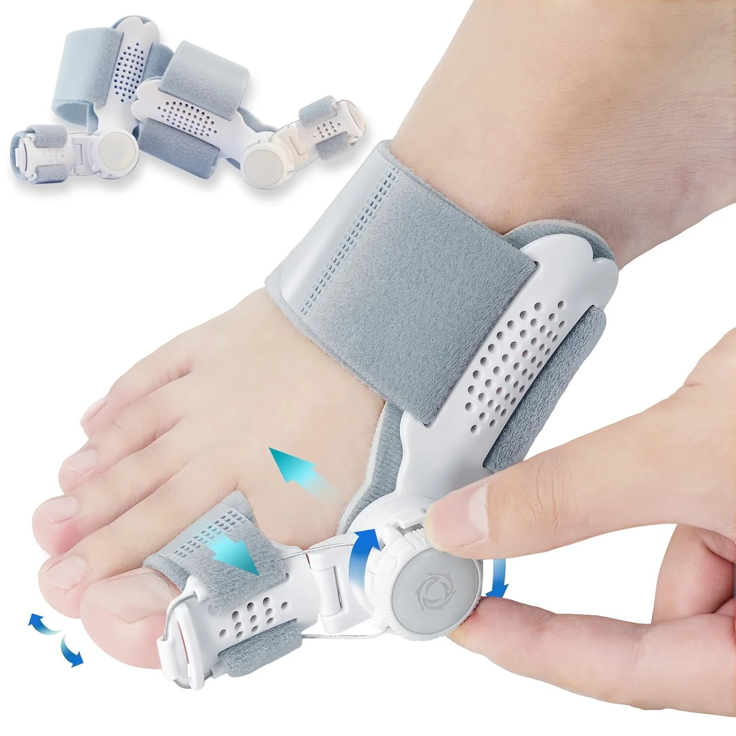 Big Toe Orthopedic Toe Straightener Hallux Valgus Orthotics Adjuster Correction Bunions Corrector for Left & Right Feet Rotatabl