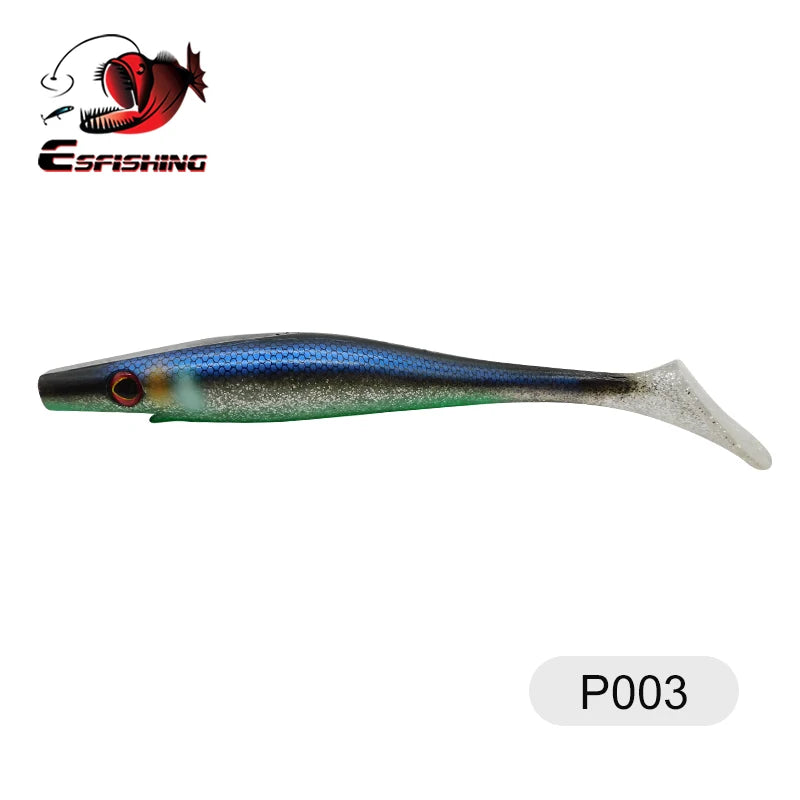 ESFISHING soft lures fishing Peche pike Hog Shad 100mm  200mm Sea Fishing Silicone bait swimbait sea lake isca artificial