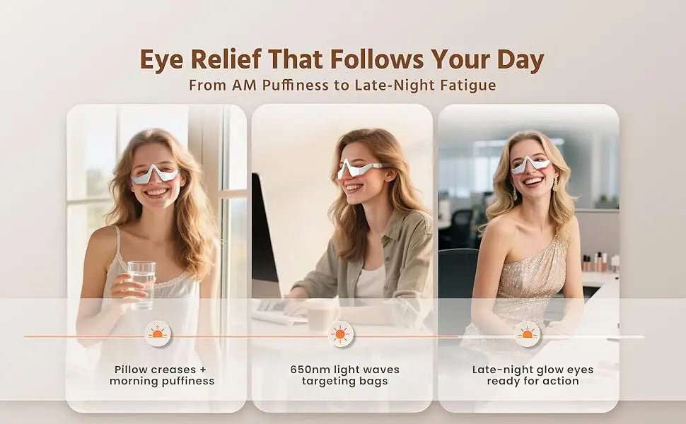 Eye Massager 3D Red Light EMS Eyes Relax Massager Fatigue Relief Lighten Dark Circles Smooth Eye Fine Line Beauty Eye CareDevice