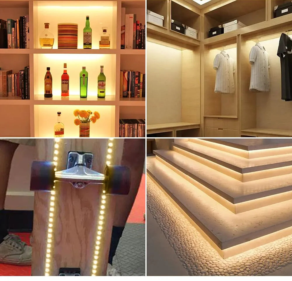 USB LED Strip Lights DC 5V Smart Dimmer Hand Scan Sensor Switch On/off Control Backlight Tape TV Lamp Tape Bedroom Home Decor