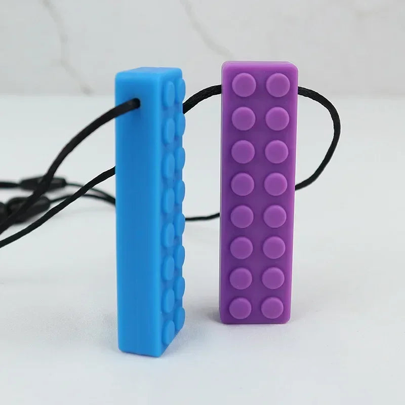 Baby Silicone Teether Kids Chew Necklace Sensory Chewy Pendant Oral Motor Toys Therapy Tools for Autism ADHD chidren's goods