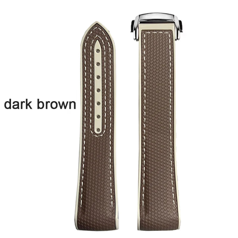 Curved End Strap 20mm for Omega X Swatch Joint MoonSwatch Sport Silicone Rubber Folding Buckle Watch Band for Seamaster 300